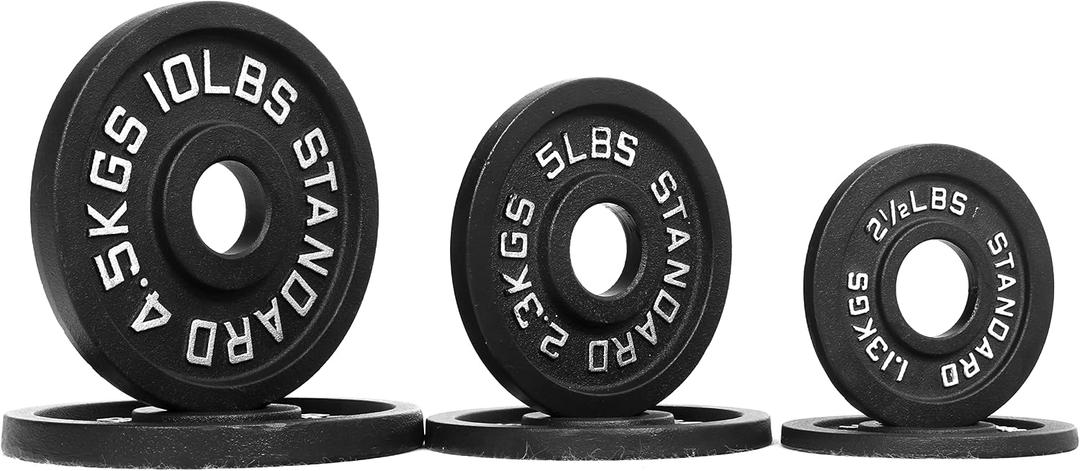 BalanceFrom Cast Iron Olympic 2-Inch Plate Weight Plate for Strength Training, Weightlifting and Crossfit, Multiple Packages