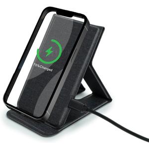 Phone Holder Wireless Charger, Foldable Phone Charger 15W, Portable Fast Wireless Charging Stand, Compatible with iPhone 15 14 13 12 Pro XS 8 Plus Galaxy S23 S22 S21 Note 20 etcBlack