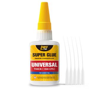 Super Glue Thick CA Glue Clear 30 Gram, Heavy Duty Superglue Instant Cyanoacrylate Adhesive for Plastic Ceramic Leather Metal Glass Wood Pla Shoe Sole Repair, Strong Oily Liquid Bonding