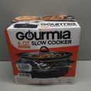 Gourmia Slow Cooker - 6 Quart Removable Ceramic Pot, Manual Controls with 3 Temperature Settings, Dishwasher Safe Crock and Glass Lid, Black