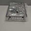 Expandable Dish Drying Rack for in-Sink, Over-Sink, and Counter Use, Dish Drainer with Removable Cutlery Holder, Space Saving & No Assembly Needed 10.5" W x 15" L (Medium)