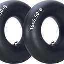 (2-Pack) Fastvert 16x6.50-8 / 16x7.50-8 Heavy-Duty Inner Tubes with TR-87 Bent Valve Stem Compatible with Lawn Mowers, Tractors, Wheelbarrows& More