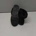 Vonair Girls Fuzzy Warm Winter Short Boots with Furry Faux Fur Lining Bootie Shoes for Toddler Little Big Kids Girls (Black)