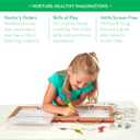 Melissa & Doug Natural Play: Play, Draw, Create Dinosaurs, Drawing Activity Set & Magnet Kit - Reusable Mess-Free Travel Activity Toy for Ages 3+(41 Magnets, 5 Dry-Erase Markers)