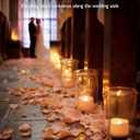 Homemory 48-Pack Novelty Flickering Flameless Tea Lights Candles, 200+Hours Battery-Operated LED Fake Candles for Wedding Table Centerpieces, Proposal, Anniversary, White Base, 1.5''xH1.3