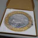 Oval Resin Vintage Mirror, Wall Mounted Decorative Mirror for Entryway, Hallway, Bedroom Oval Mirror 11.8x10 inch (Gold)