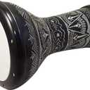 The 17'' Wave Zaza Percussion Egyptian Style Darbuka Doumbek (Black - Engraved)