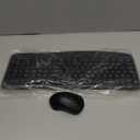 Wireless Keyboard and Mouse Combo, EDJO 2.4G Full-Sized Ergonomic Computer Keyboard with Wrist Rest and 3 Level DPI Adjustable Wireless Mouse for Windows, Mac OS Desktop/Laptop/PC (Black)