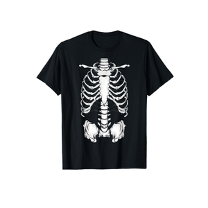 Men and Women - Skeleton Rib Cage Costume T-Shirt, 2XL