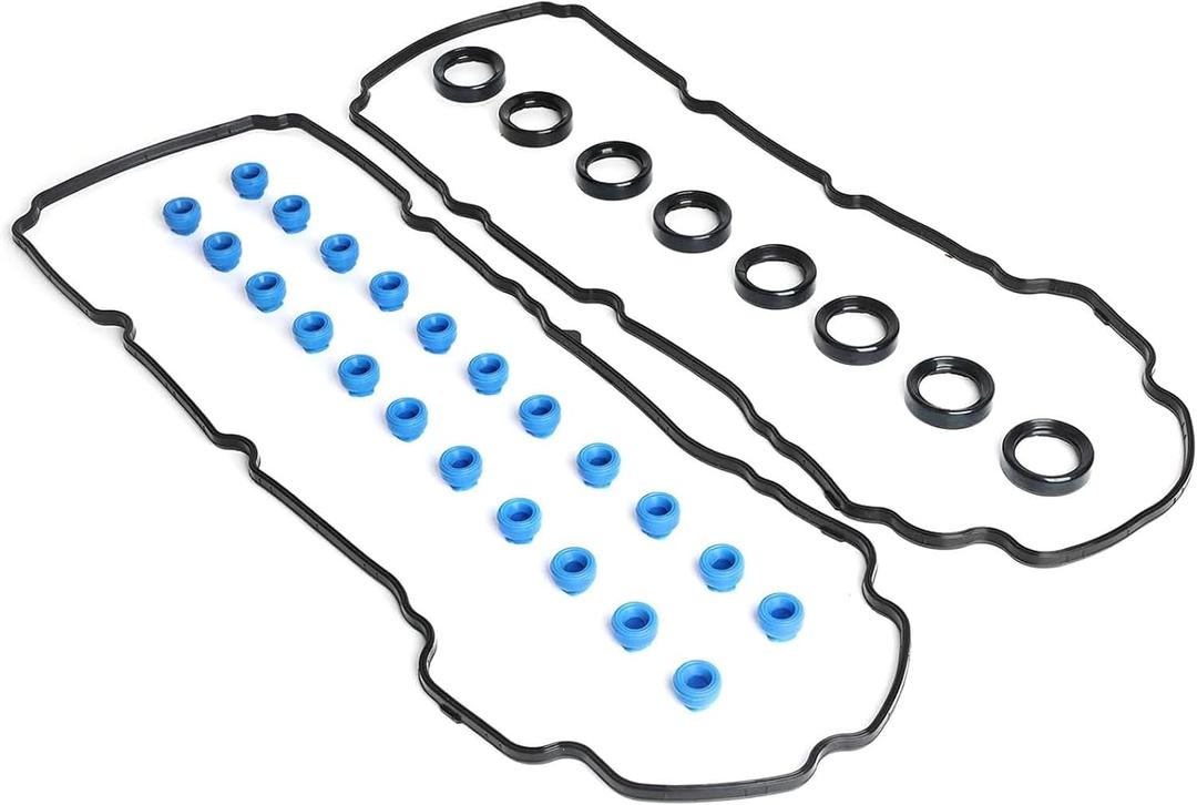 VS50767R Valve Cover Gasket Set, Engine Valve Cover Gasket Replacement Compatible with 2007-2014 Ford Edge Flex Fusion Taurus X Lincoln MKS MKT MKX MKZ Mazda 6 CX-9 Mercury Sable 3.5L