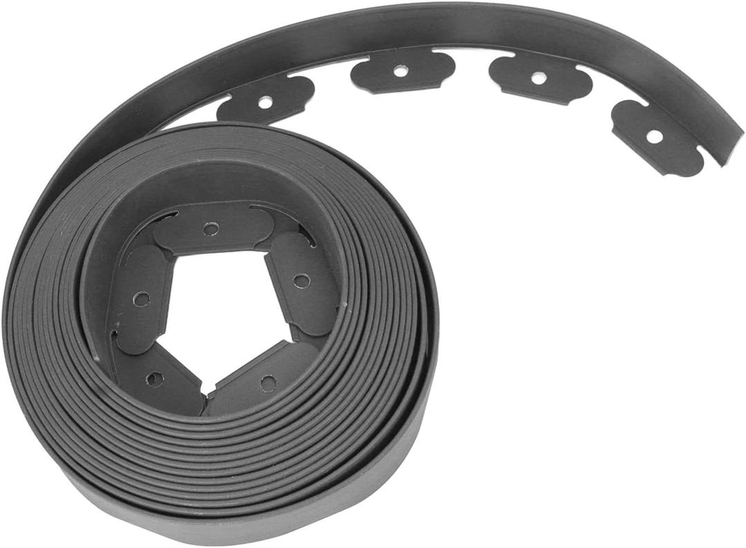 Plastic Garden Border L Shaped Edging No Dig Kit with 30 Nails for Vegetable Garden - Horticultural Landscape (5cm*5cm*10m)