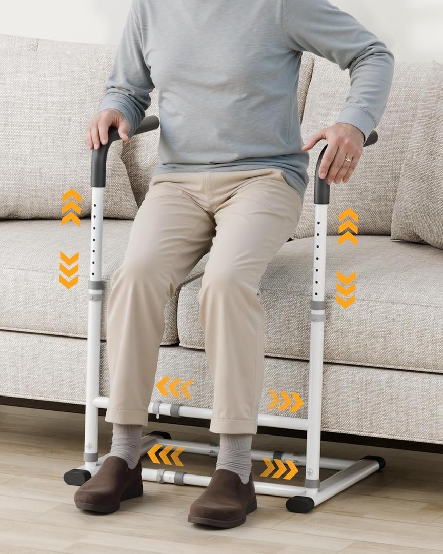 Couch Stand Assist Aid for Elderly, Sofa Chair Lift Assist Devices for Seniors Sit to Stand, Standing Aids & Supports, Pregnancy, Disabled, Floor Gap Height 1.4" Leg Gap 24", White