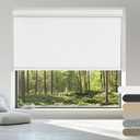 Cordless 100% Blackout Roller Window Shades Custom Pull Down Door Blinds, Easy to Install up and Down Blinds for Windows,56" W x 86" H,White
