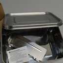 G.a HOMEFAVOR Stainless Steel Bento Lunch Box - Leak-Proof Metal Bento Box, Large Food Container with Lock Clips, Snack Container, Dishwasher Safe, 2 Compartments, 1200 ml/40 oz