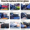 Right Passenger Side Mirror Glass Compatible With 2019 2020 2021 2022 2023 2024 2025Chevy Silverado 1500 GMC Sierra 1500 With backing plate Heated (with a tool) Replace# GM1325159 84309709