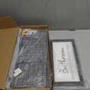 WOPITUES Floating Shelves for Wall Decor Sign, Bathroom Organizers and Storage, Bathroom Shelves Over Toilet with Metal Guardrail-Black