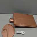 Deweisn Dresser Mount Tri-Fold Lighted Vanity Mirror with 21 LED Lights, Touch Screen and 3X/2X/1X Magnification, Two Power Supply Modes Make Up Mirror,Travel Mirror (Rose Gold)