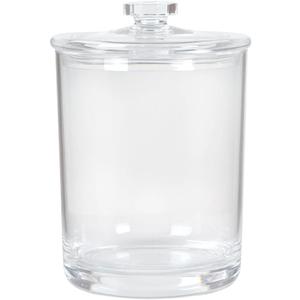ForPro Professional Collection Acrylic Apothecary Jar with Lid, 60 Oz Storage Container for Bathroom, Kitchen and Office, 7.75" x 5"