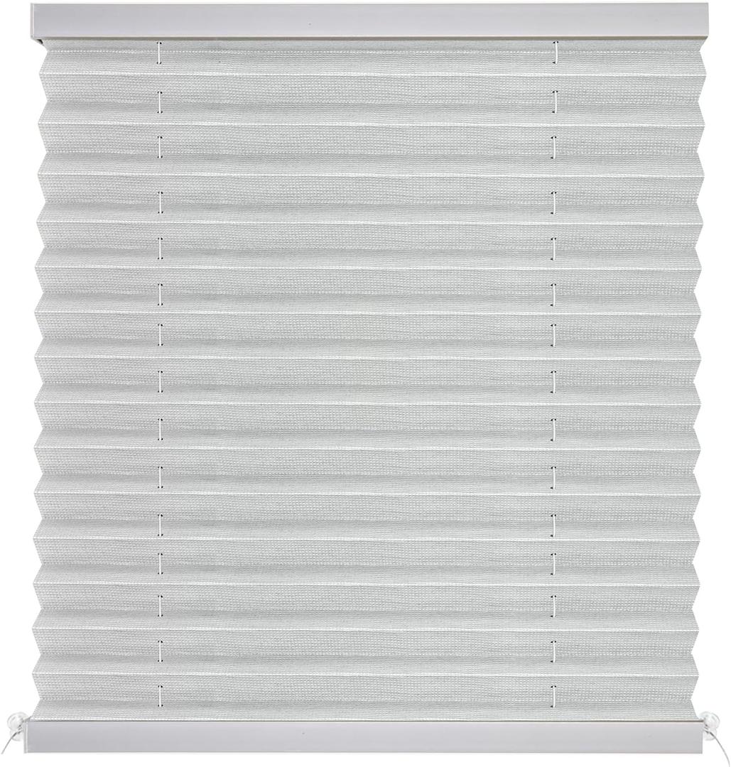 NOVINO RV Blinds Shades for Camper Window,RV Pleated Shades Camper Blinds for Travel Trailers Motorhome Motor Coach-26 W x 38" L,Gray