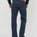 APUOR Men's Classic Relaxed Fit Flex Jeans Straight Loose fit Jeans (Blue)