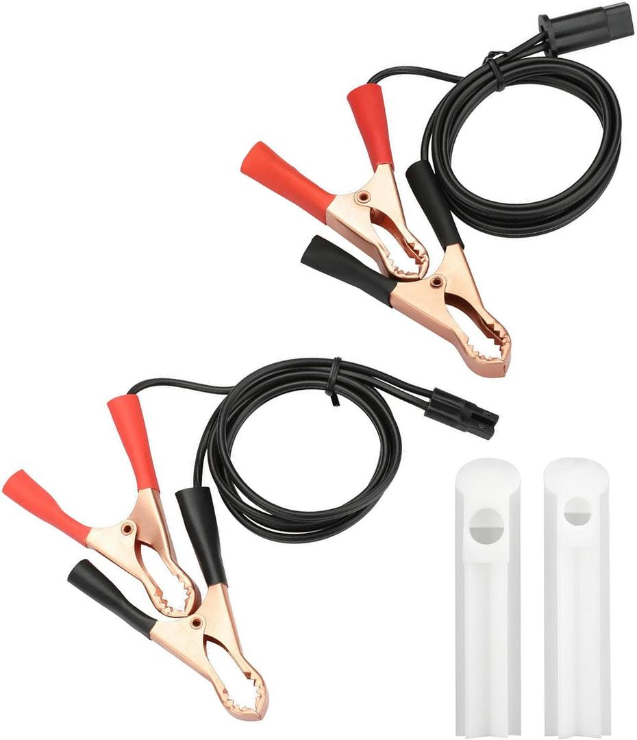 SCUARI 4PCS Automotive Fuel Injector Cleaning Kit,Car Accessories Fuel Injector Flush Cleaner Adapter DIY Cleaning Tool Kit with Test Lead,Suitable for Any 12-24V Car,Motorcycle,Electric Car,ATV