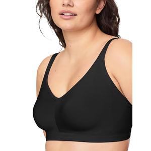 Warner's womens Easy Does It Underarm Smoothing With Seamless Stretch Wireless Lightly Lined Comfort Rm3911a Bra, Rich Black, X-Large US