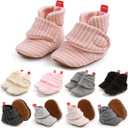 Baby Booties Infant Newborn Boys Girls Slippers Warm Crib Sock Shoes Indoor First Walkers Prewalker