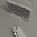 Peakeep Slim Digital Mirror Aesthetic Alarm Clock for Bedrooms Desk Decor, Plug in Electric Big LED Modern Small Clock for Office Living Room, Battery Backup, 6 Dimmers (White)