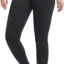 Jockey Womens High Waist Interlock Leggings (Medium, Deep Black)
