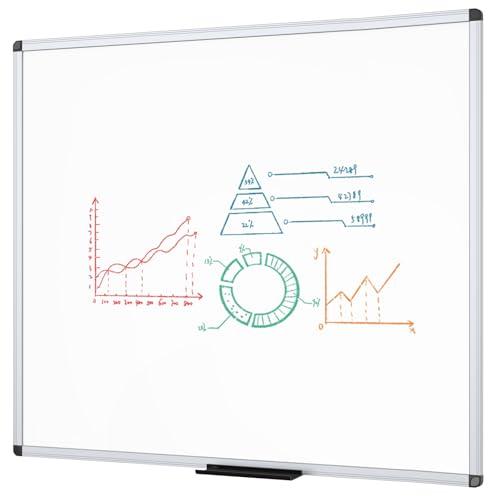Two VIZ-PRO Dry Erase Board/Magnetic Whiteboard , 47 x 47 Inches, Large Wall Mounted Board for School Office and Home 4' x 4'