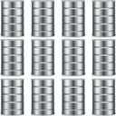 Jadive 12 Pcs Empty Coffee Cans with Lids Metal Tin Can for Kitchen Storage Loose Leaf Tea Containers Round Coffee Tin Metal Canister Tea Sugar Storage Packaging or Arts Crafts