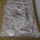 Happy 40th Birthday Neon Sign 15.7" x 11.8", Neon Happy Birthday Sign for Backdrop with Dimmable Switch, Birthday Light Up Sign Party Decoration (Warm White)