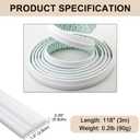 Hungbak 118"L x 1.5"W Peel and Stick Chair Rail Panel Molding, Lightweight Trim for Home Decoration & Wall Protection