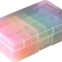 Weekly 7 Day Large Pill Organizer, AM/PM Reminder Portable Classified Travel Capsule Tablet Storage Box for Medicine Supplements Fish Oil White