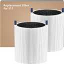 2 Pack 511 Replacement Filter Compatible with Blueair Blue Pure 511 Air Purifier, 2-in-1 HEPA Filters with Particle and Activated Carbon Replacement Filter (Not Fit for 511 Auto)