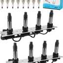 UF372 Ignition Coil Pack 2PCS & Iridium Spark Plugs 8PCS (4.6L Only) For Cadillac DeVille Seville SRX XLR STS 2004-2006,For Pontiac Bonneville 2004-2005, Replace # GN10419 12567285