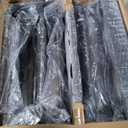 6 Piece Outdoor Patio Furniture Set with Coffee Table, Rattan Deck Conversation Sofa Set, All-Weather Sectional Rattan Sofa with Glass Top Coffee Table, Poolside, Garden, Porch, Grey + Beige