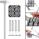 Watch Band Strap Link Pins Remover Repair Tool,24 in 1 Kit with 6 Extra Tips Replacement,20PCS Cotter Pin,Spring Bar Tool Set,1PCS Head Hammer