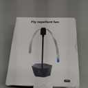 Fly Fans for Tables, Fly Repellent Fan Outdoor Indoor Keep Flies Away, Fly Repellent Fans for Tables with Holographic Blades for Picnic, Party, Restaurant, Kitchen, and BBQ, 4 Pack Black