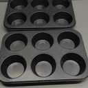 Monfish large muffin pan Jumbo Cupcake tin grey stone finish non sticking 3.5x1.75 inch cup