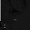 Van Heusen Mens Dress Shirt Slim Fit Ultra Wrinkle Free Flex Collar Stretch (13"-13.5" Neck 32"-33" Sleeve, Black)