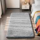 Shag Area Rug for Bedroom 3x5,Grey Fluffy Area Rugs for Living Room,Soft Fuzzy Rug Non-Shedding Indoor Plush Carpet for Kids Bedroom Nursery Dorm Home Decor