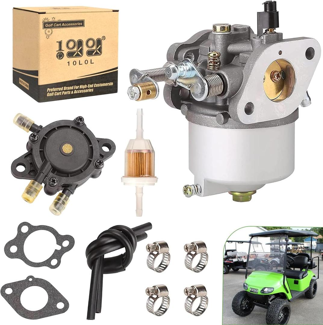 10L0L Carburetor-Fuel-Pump-Kit for EZGO-Golf-Cart-TXT-Medalist Marathon 1991-up 4-Cycle with 295cc Engines, Replace OEM 72840-G01 26645-G01 72558-G02 26726-G01 26727-G01 603901 17553 10L0L Carburetor-Fuel-Pump-Kit for EZGO-Golf-Cart-TXT-Medalist Marathon 1991-up 4-Cycle with 295cc Engines, Replace OEM 72840-G01 26645-G01 72558-G02 26726-G01 26727-G01 603901 17553