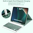 TaIYanG Keyboard Case for iPad Air 13-inch M4/M3/M2/Pro 12.9 (6th&5th Generation), Detachable Bluetooth Keyboard Case with Pencil Holder,Auto Sleep/Wake for iPad Air 13"(2025&2024)/Pro 12.9,Dark Green