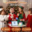 Mini Karaoke Machine for Kids, 2026 TOP Toys Birthday Gifts Ideas for Girls Ages 4, 5, 6, 7, 8, 9, 10, 12+ Years Old, Portable MP3 Player with 2 Wireless Mics for Family Home Party, Off White