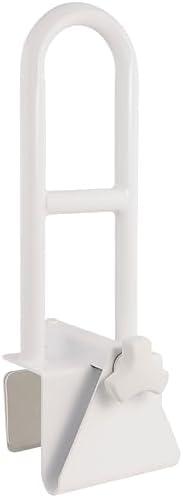 FSA/HSA Eligible, Vaunn Adjustable Bathtub Safety Rail Shower Grab Bar Handle, Stainless Steel, White