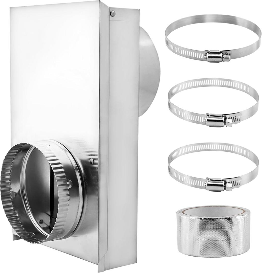 Adjustable 0-5" Periscope Dryer Vent Kit,Dryer Telescoping Vent Kit,Telescoping Vent Kit For Dryers Telescoping Vent Kit With 3 Clamps And Aluminum Foil Tape, Aluminum