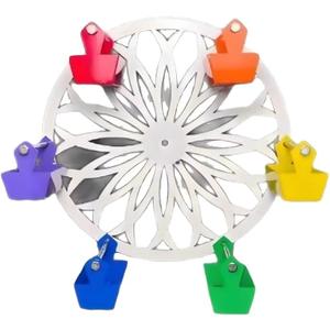 Ferris Wheel Bird Feeder of Fun for Your Feathered Friends: Spinning Feeder with Durable Steel Design, Easy to Install, Clean, and Refill for Outdoor Bird Watching (1)
