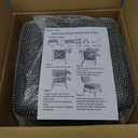 IMMER LIEBEN Rolling Stool and 4 Wheels with Brakes Rolling Chair for Home Office Garage Shop Roller Seat Water-Proof High Density Cushion and Steel Black