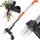 Stand Up Weed Puller Tool, Long Handle Garden Weeder with 4 Stainless Steel Claws, 39.3" Heavy Duty Weed Remover Tool for Lawn & Yard, Pull Weeds by Root Without Bending